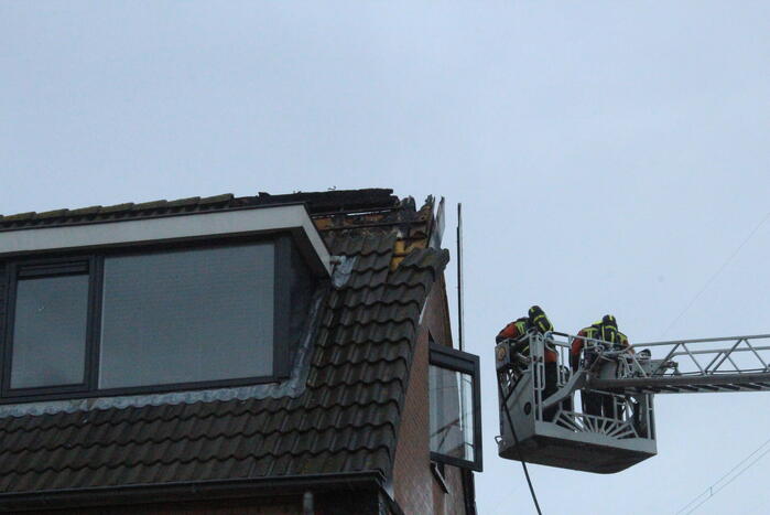 Brand op zolder door laswerkzaamheden