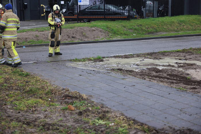 Gaslekkage ontstaan bij werkzaamheden