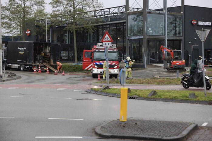 Gaslekkage ontstaan bij werkzaamheden