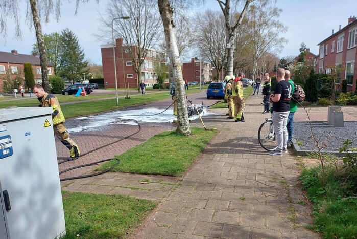 Motor gaat in vlammen op