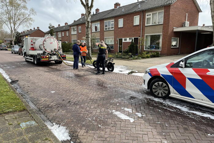 Motor gaat in vlammen op