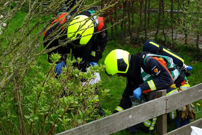 Grote uitslaande brand in boerderij