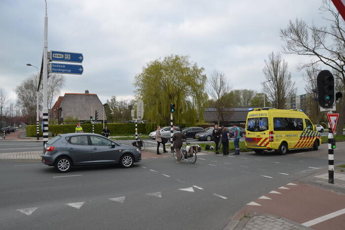 Fietser gewond bij botsing met motor