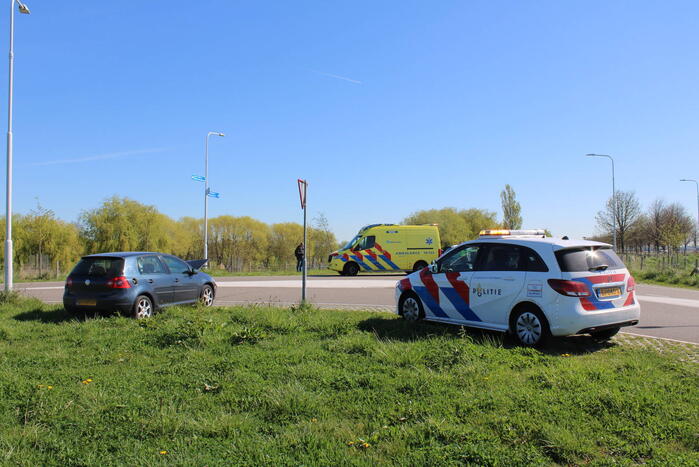 Schade bij frontale botsing op kruising