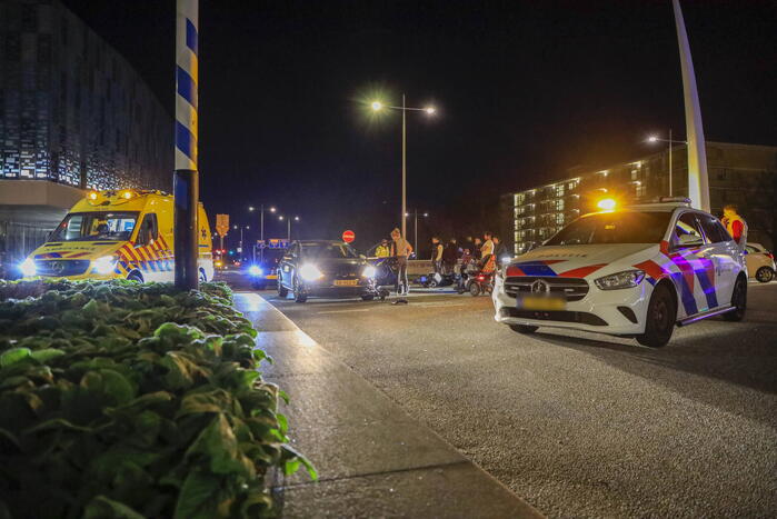 Scooterrijder gewond bij aanrijding op kruising voor Amerena