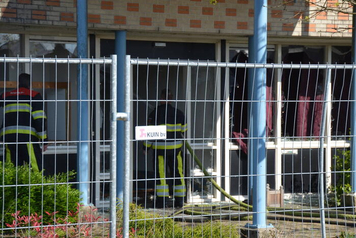 Brand in leegstaand pand