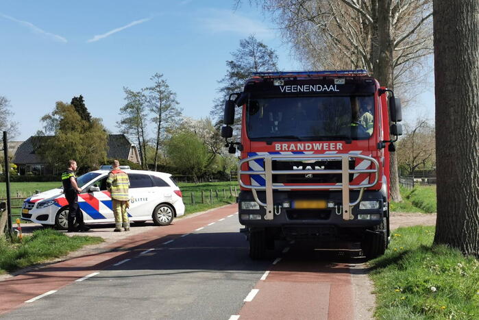 Incident met shovel in weiland