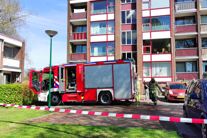 Brand op eerste verdieping van flatgebouw
