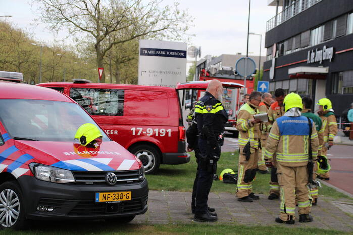 Grote brand in bedrijfspand