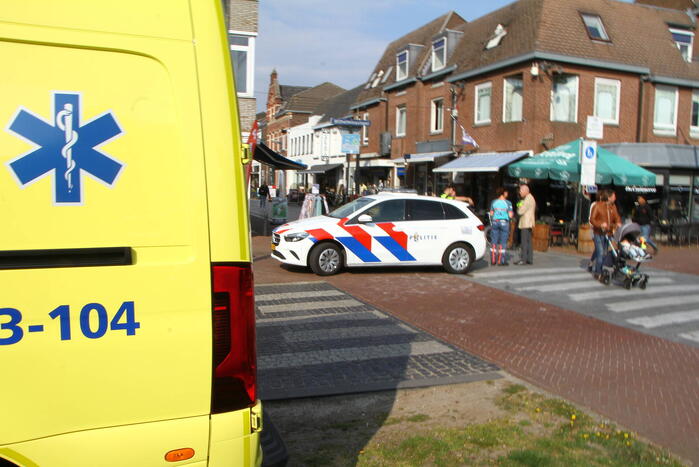 Botsing tussen fietser en voetganger
