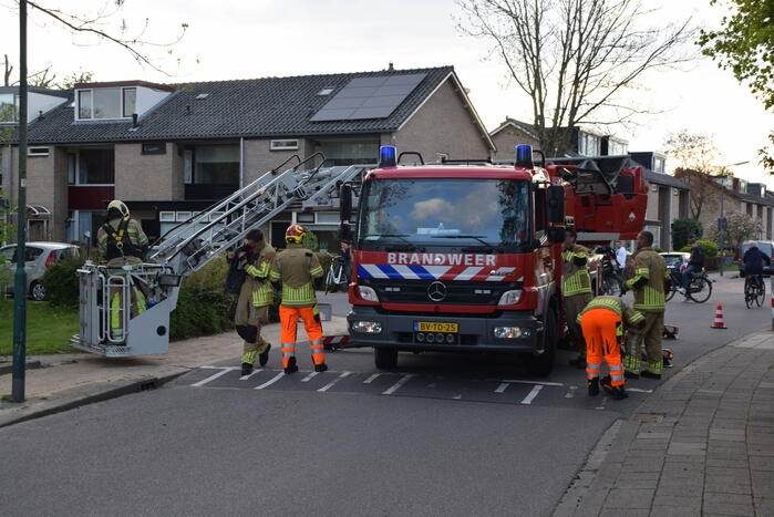 Gevaarlijk hangende tak uit boom gehaald