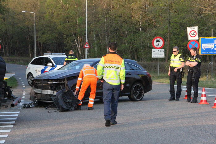 Flinke schade bij botsing op afrit