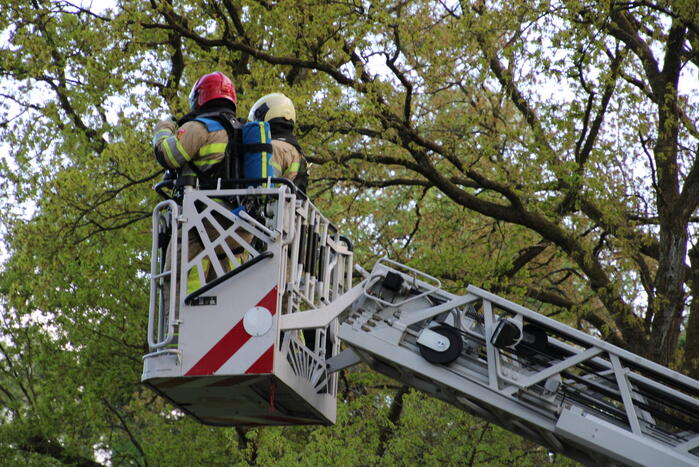 Brand in schoorsteen van woning