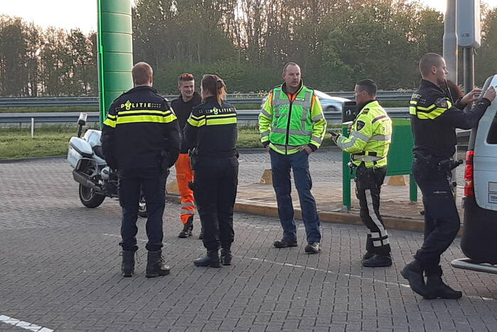 Een gewonde bij ongeval bij tankstation