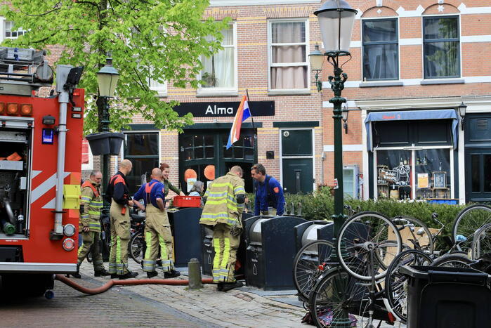 Brand in ondergrondse restafval container