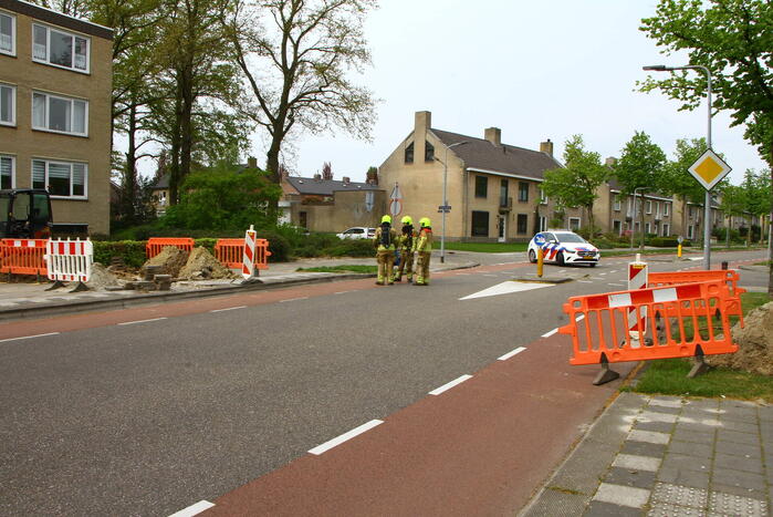 Straat afgezet vanwege gasleiding