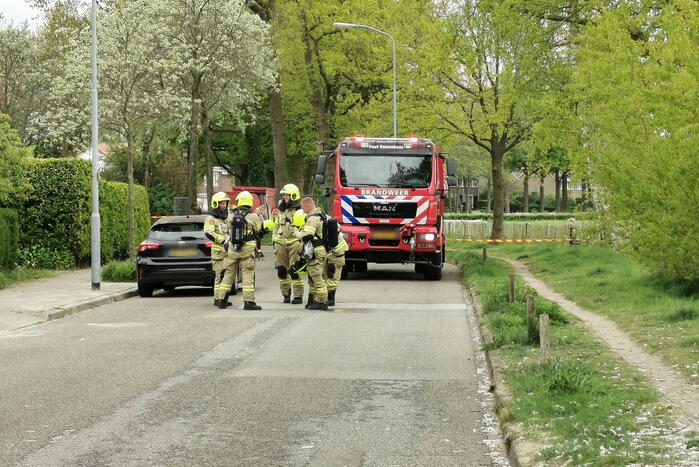 Straat afgesloten door gasleklage