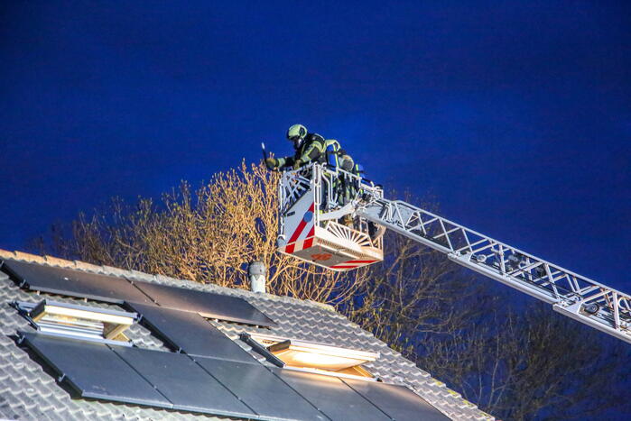 Schoorsteen geveegd na brand