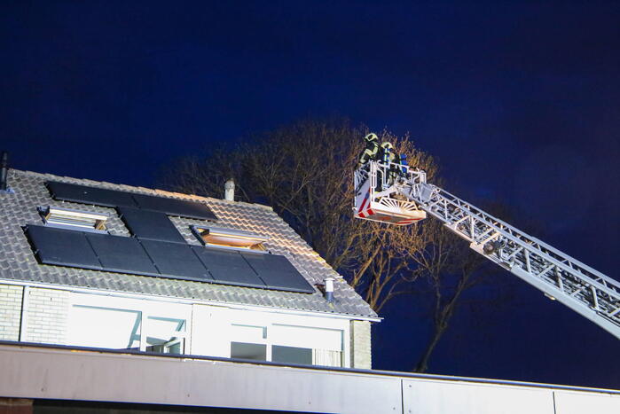 Schoorsteen geveegd na brand