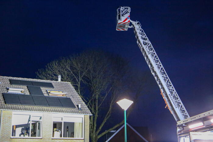 Schoorsteen geveegd na brand