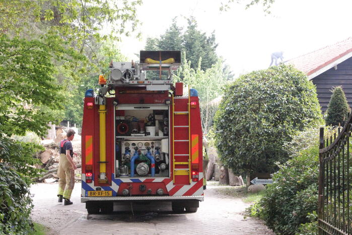 Veel rook bij brand in schuur