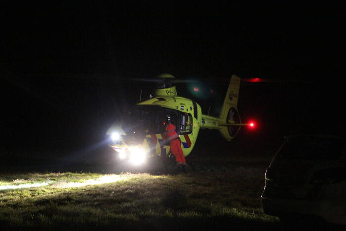 Traumahelikopter landt in weiland vanwege incident