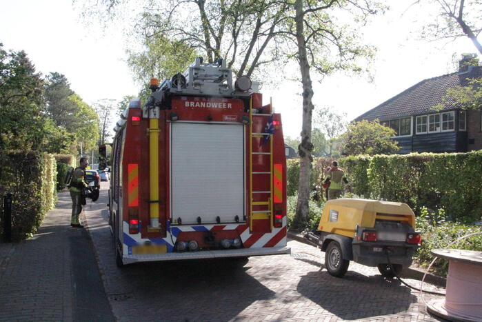 Gasleiding geraakt bij werkzaamheden