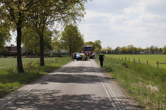 Auto weggesleept na brandschade