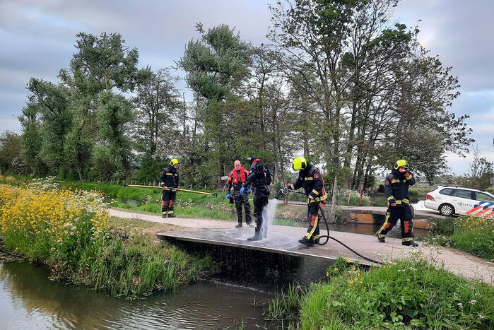 Zoekactie na aantreffen van schoen in slootkant