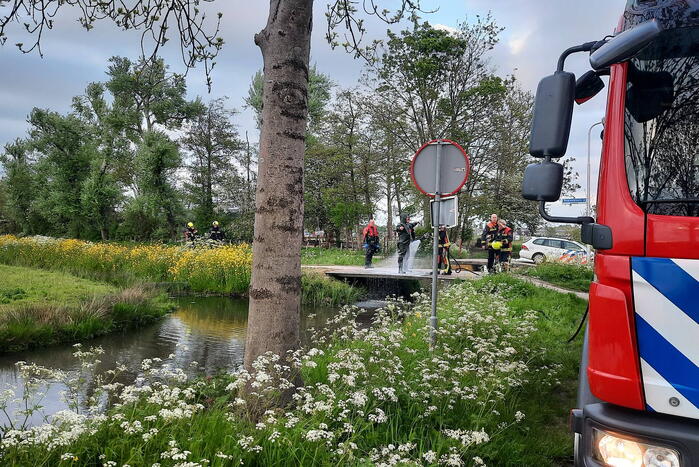 Zoekactie na aantreffen van schoen in slootkant