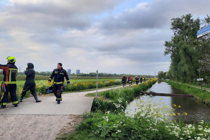 Zoekactie na aantreffen van schoen in slootkant