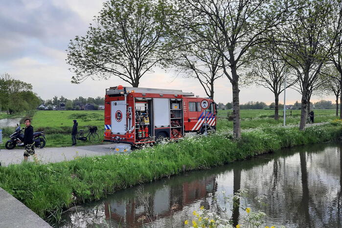 Zoekactie na aantreffen van schoen in slootkant