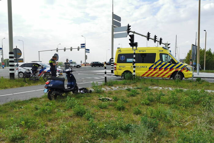 Scooterrijder gewond bij eenzijdig ongeval