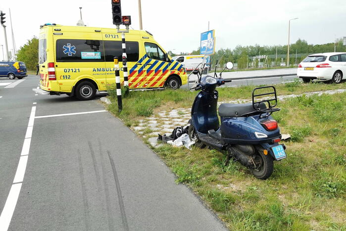 Scooterrijder gewond bij eenzijdig ongeval