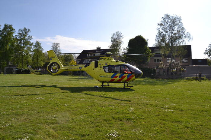 Traumahelikopter trekt veel bekijks