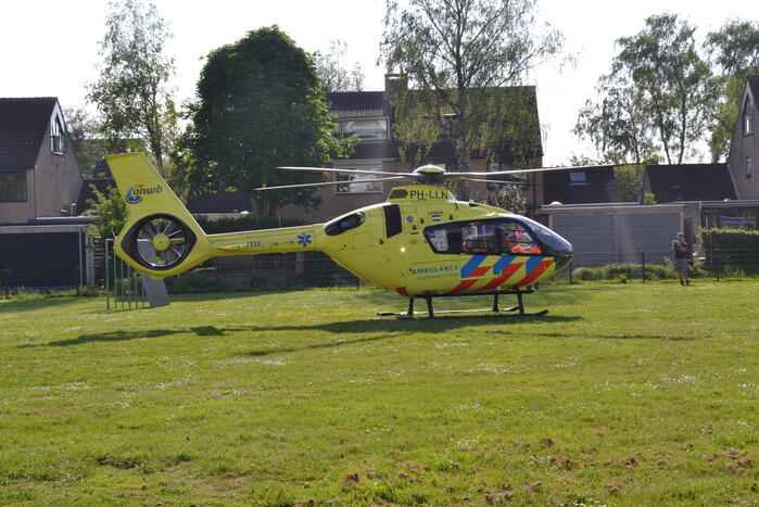 Traumahelikopter trekt veel bekijks