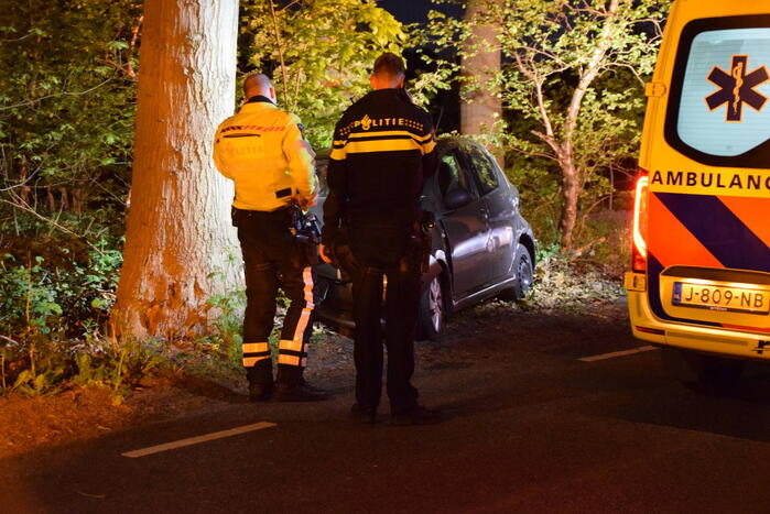 Automobilist rijdt tegen boom