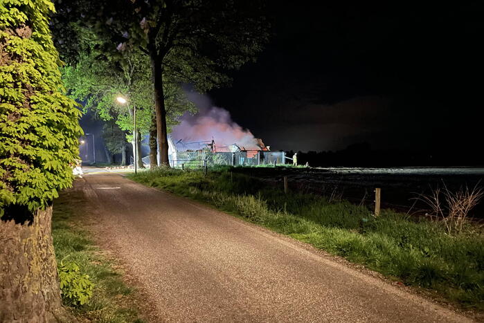 Vrijstaande woning volledig uitgebrand