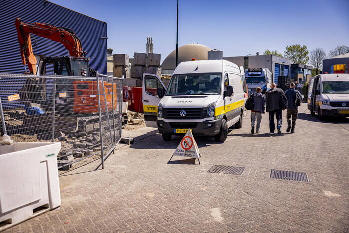 Gasleiding geraakt bij graafwerkzaamheden