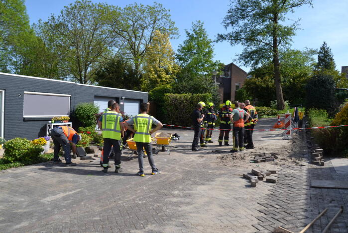 Straat afgezet door flinke gaslekkage in Groenswaard