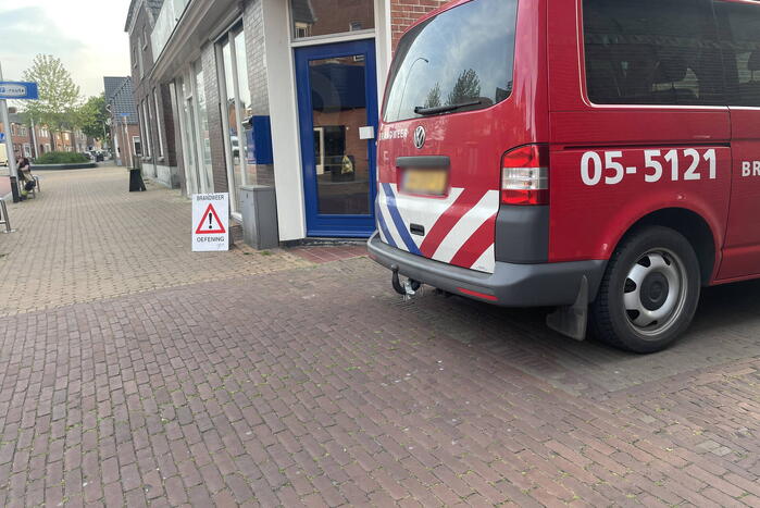 Veel rook bij brandweer oefening