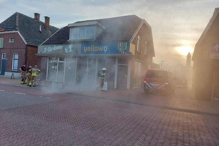 Veel rook bij brandweer oefening