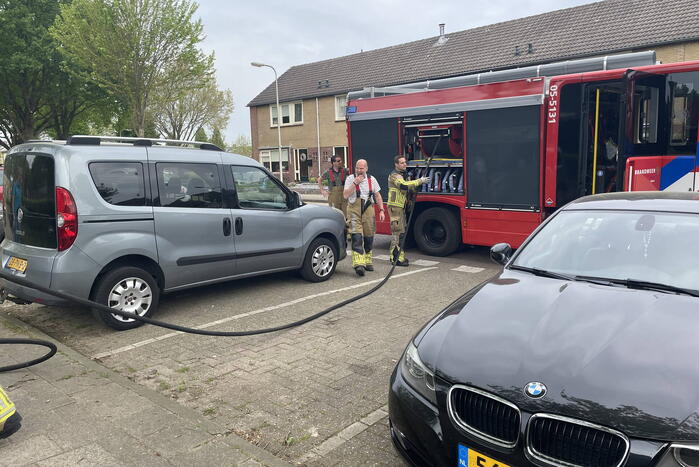 Brand in coniferenhaag snel geblust