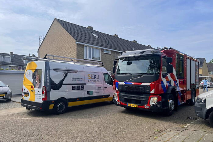 Brand tijdens plaatsen van dakkapel