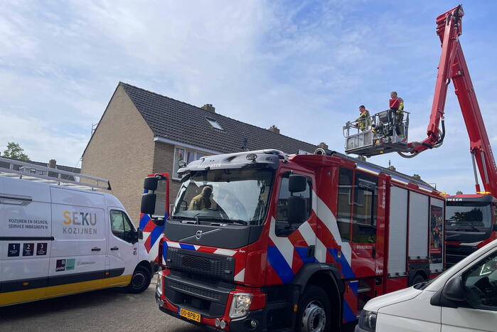 Brand tijdens plaatsen van dakkapel