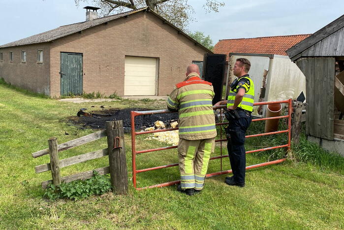 Brand op boerenland snel onder controle