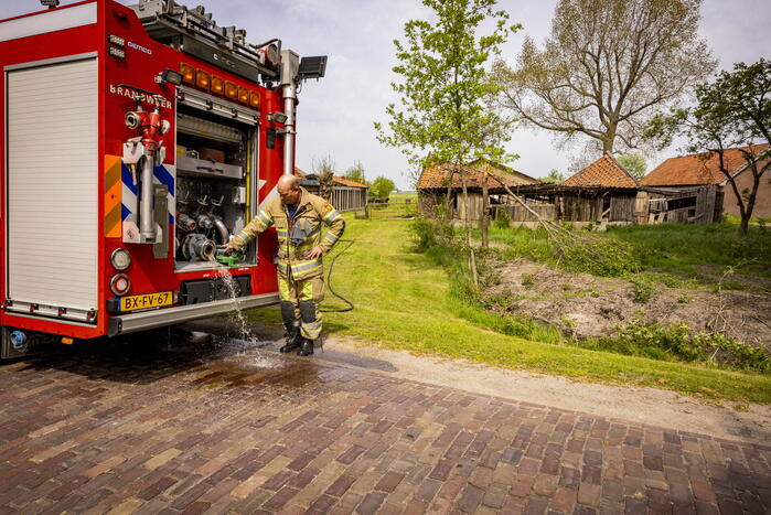 Brand op boerenland snel onder controle