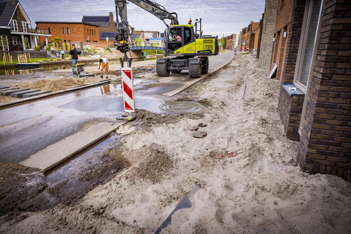 Waterlekkage op bouwterrein Laak-Zuid