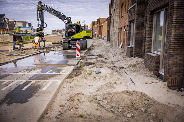 Waterlekkage op bouwterrein Laak-Zuid