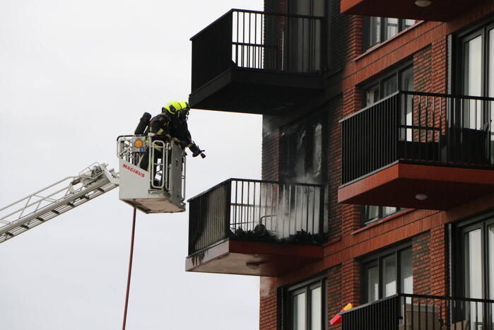 Grote schade na brand op balkon